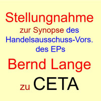 Stellungnahme zur Synopse von Bernd Lange zu CETA
