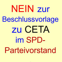 DL21 Bayern: NEIN zur Beschlussvorlage zu CETA im SPD-Parteivorstand