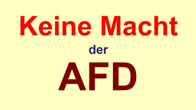 Der AFD zu keiner Regierungszusammenarbeit verhelfen